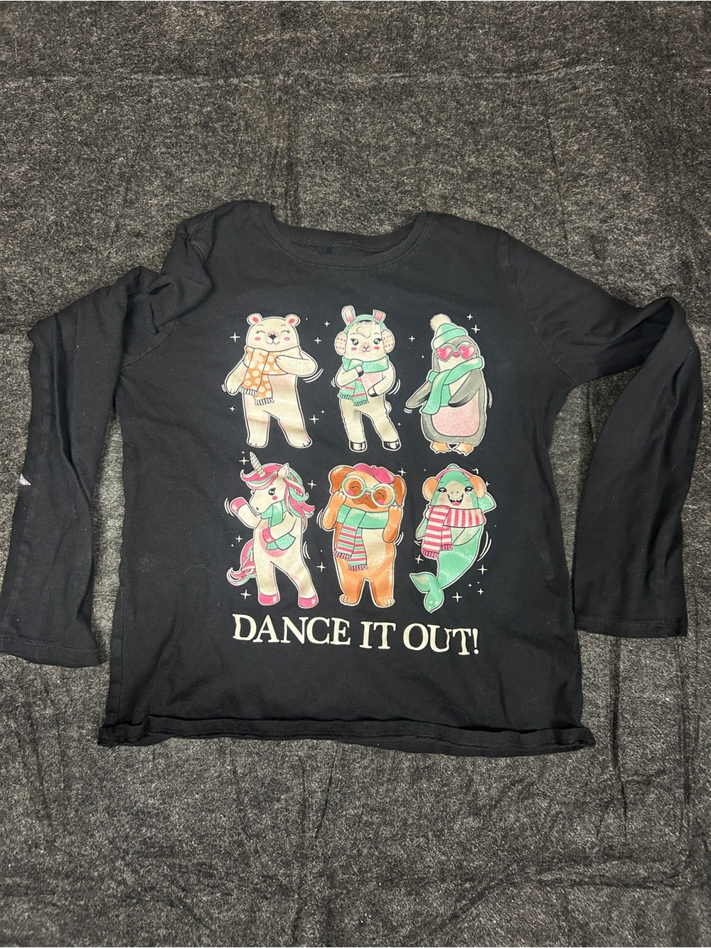 Place Black Kids 'Dance It Out!' Graphic Long-Sleeve Costume Shirt